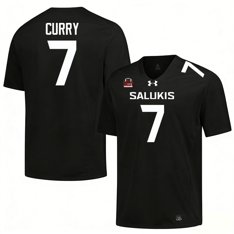 Southern Illinois Salukis #7 Jake Curry College Football Jerseys,Uniforms-Black